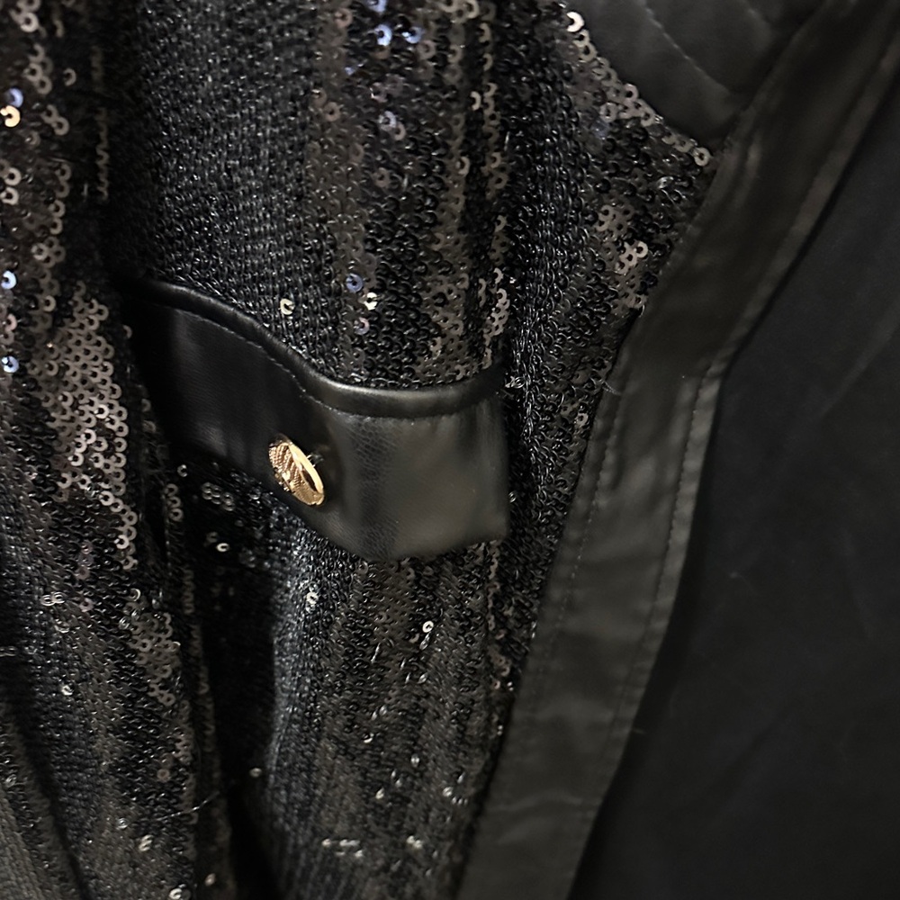 Ming Wang Black Sequin Blazer - image 4
